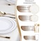 Smarty Had A Party White with Gold Edge Rim Plastic Wedding Value Set, 360PK GWVPP60 - alternate 2